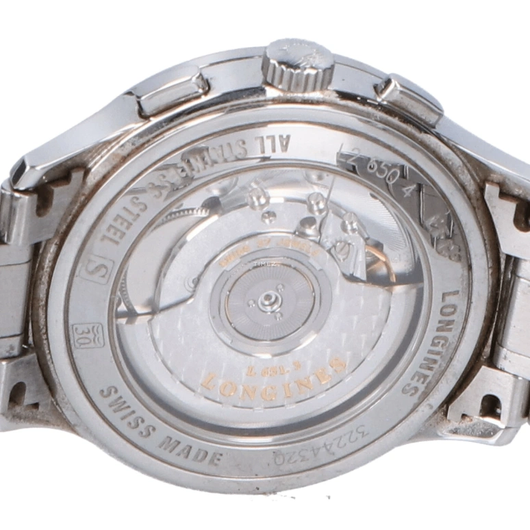 Longines,Master 40.10mm,40.10mm,Stainless Steel,White,Automatic,Chronograph,Day,L2,L2.650.4.73.7