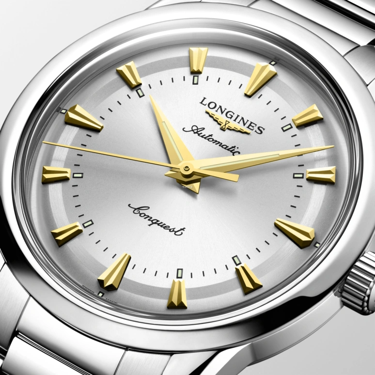 Longines,Conquest Heritage 38mm,38mm,Stainless Steel,Silver,Automatic,Anti-magnetic,72hours,L1,L1.649.4.72.6