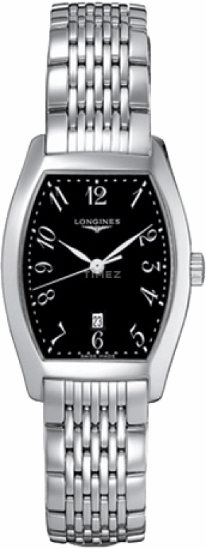 Longines,Evidenza 26mm,26mm,Stainless Steel,Black,Quartz,Date,Jumping Minutes,L2,L2.155.4.53.6