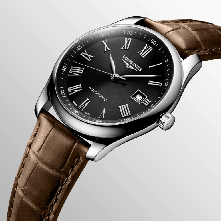 Longines,Master 40mm,40mm,Stainless Steel,Black,Automatic,Day,64hours,L2,L2.793.4.59.2