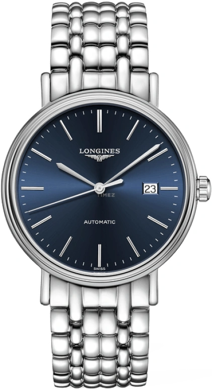 Longines,Presence 40mm,40mm,Stainless Steel,Blue,Automatic,Date,65hours,L4,L4.922.4.92.6