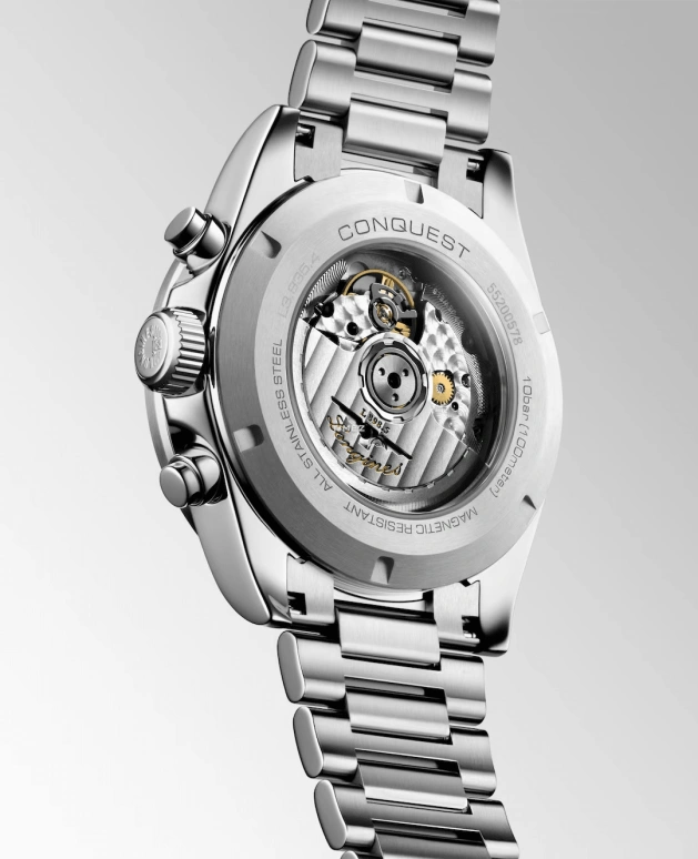 Longines,Conquest 42mm,42mm,Stainless Steel,Blue,Automatic,Chronograph,59hours,L3,L3.835.4.98.6