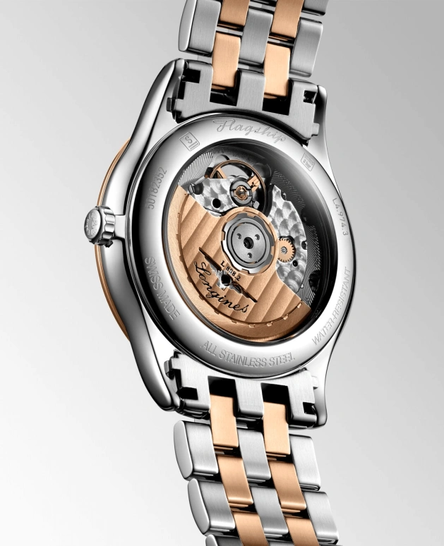 Longines,Flagship 38.50mm,38.50mm,Stainless Steel,White,Automatic,Day,65hours,L4,L4.974.3.99.7