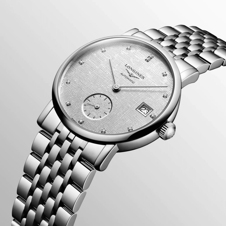 Longines,Elegant 34.50mm,34.50mm,Stainless Steel,Silver,Automatic,72hours,In-house Caliber,L4,L4.312.4.77.6