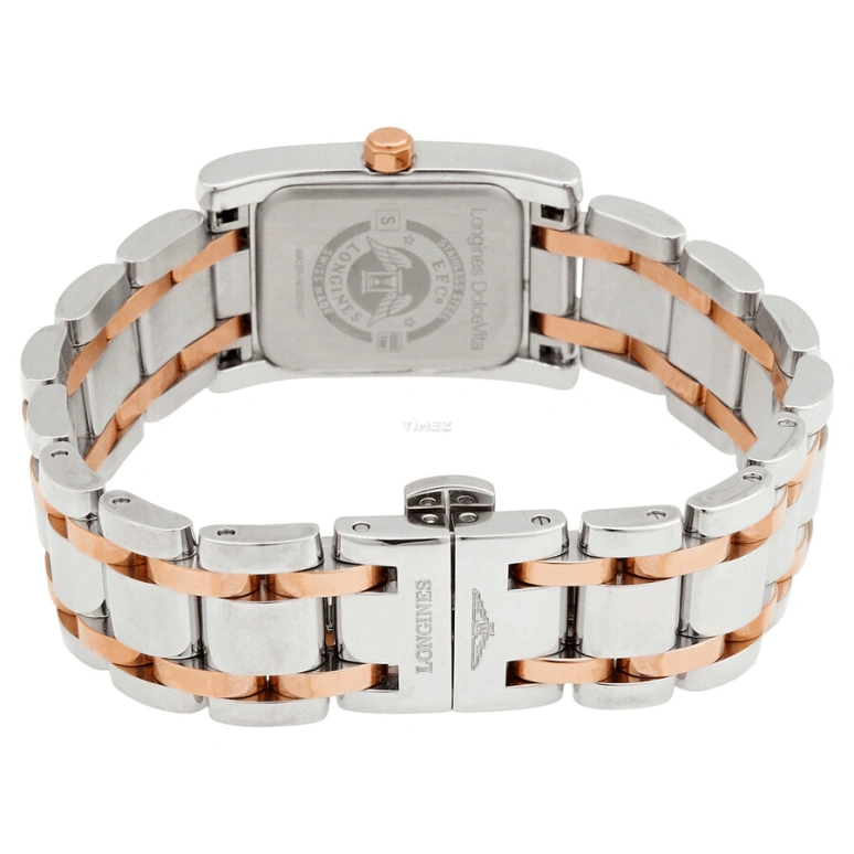 Longines,DolceVita 19.60mm,19.60mm,Pink Gold,Stainless Steel,White,Quartz,26280hours,In-house Caliber,L5,L5.155.5.89.7