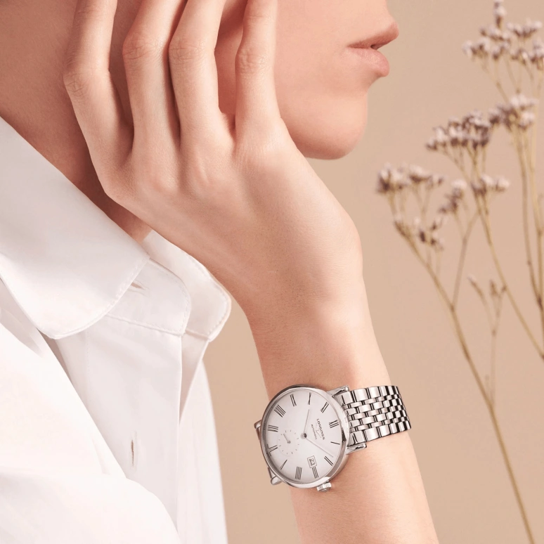 Longines,Elegant 41mm,41mm,Stainless Steel,White,Automatic,Date,64hours,L4,L4.911.4.11.6