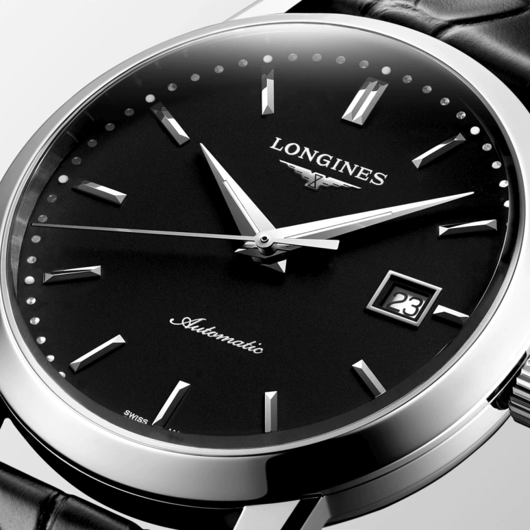 Longines,1832 40mm,40mm,Stainless Steel,Black,Automatic,Date,64hours,L4,L4.825.4.52.0