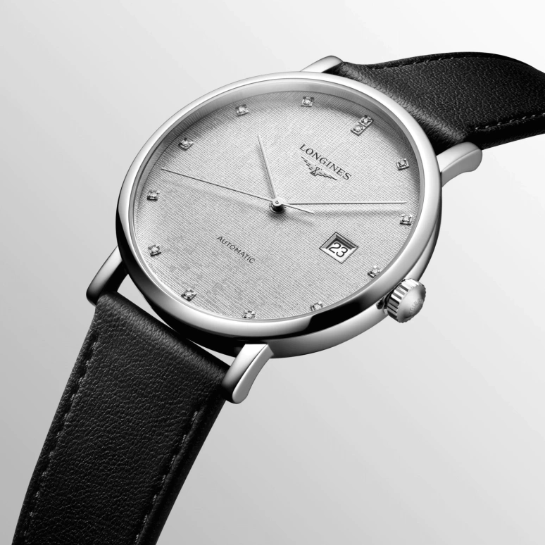 Longines,Elegant 41mm,41mm,Stainless Steel,Silver,Automatic,Date,64hours,L4,L4.911.4.77.2