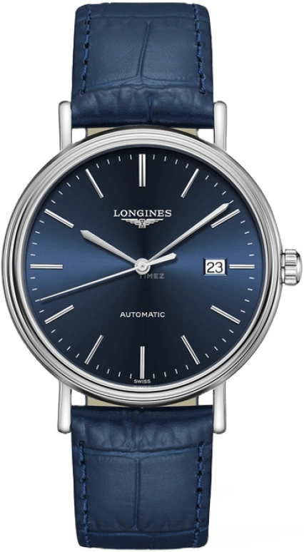 Longines,Presence 40mm,40mm,Stainless Steel,Blue,Automatic,Date,65hours,L4,L4.922.4.92.2