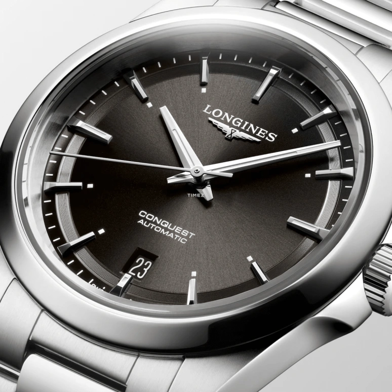 Longines,Conquest 38mm,38mm,Stainless Steel,Black,Automatic,Day,72hours,L3,L3.720.4.52.6