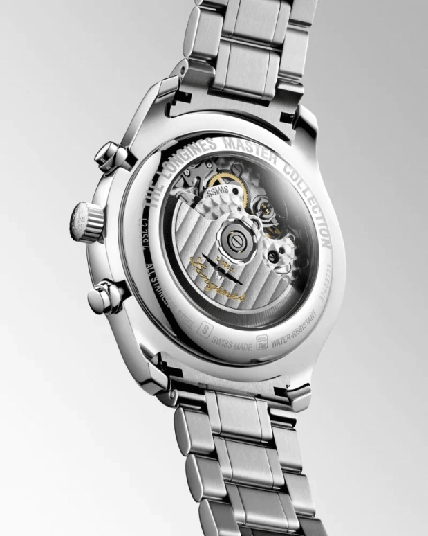 Longines,Master 42mm,42mm,Stainless Steel,Blue,Automatic,Chronograph,Day,Column Wheel,L2,L2.759.4.92.6