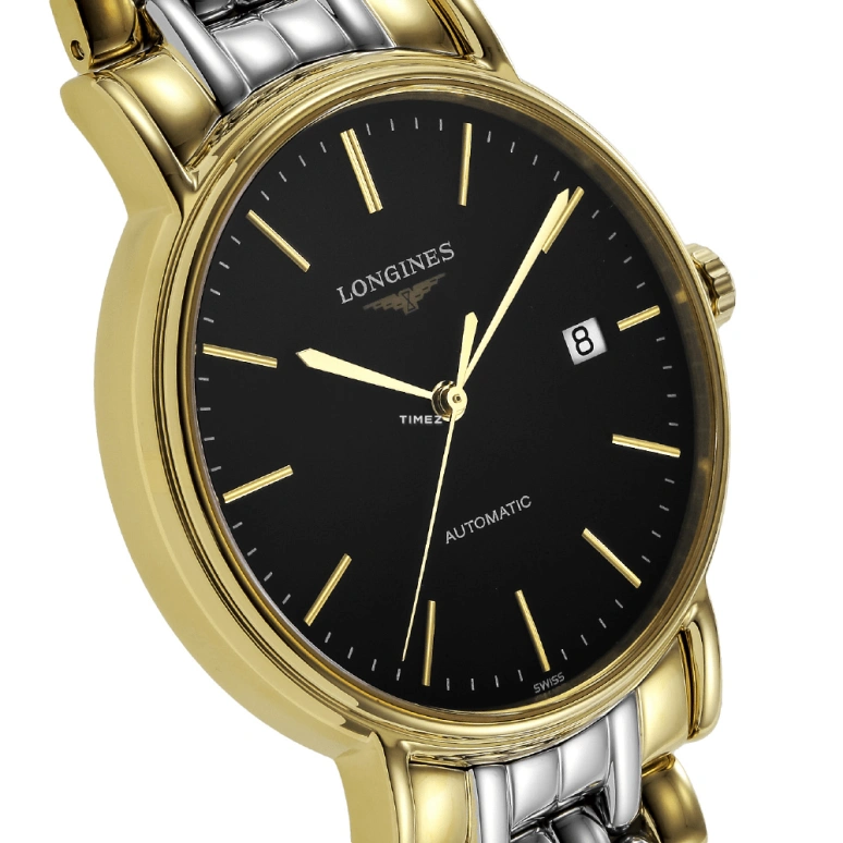 Longines,Presence 38.50mm,38.50mm,Stainless Steel,Black,Automatic,Day,65hours,L4,L4.921.2.52.7