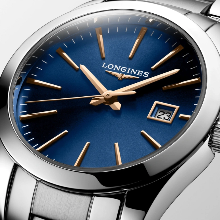 Longines,Conquest Classic 29.50mm,29.50mm,Stainless Steel,Blue,Quartz,Date,Jumping Minutes,L2,L2.286.4.92.6