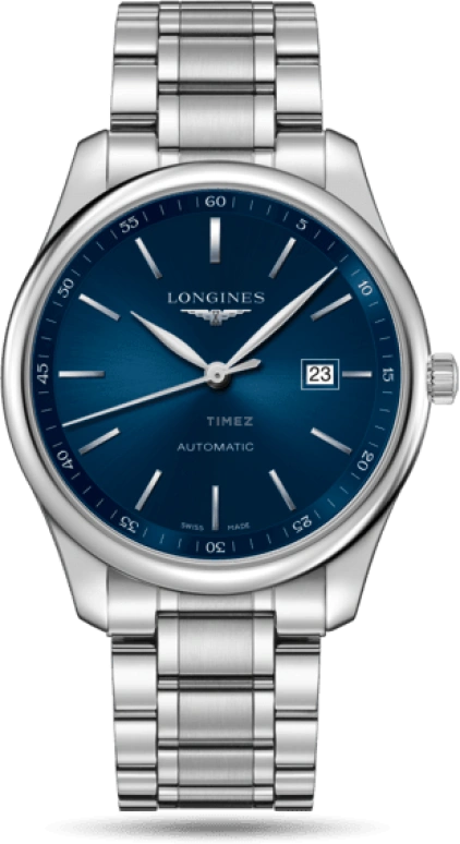 Longines,Master 42mm,42mm,Stainless Steel,Blue,Automatic,Date,65hours,L2,L2.893.4.92.6