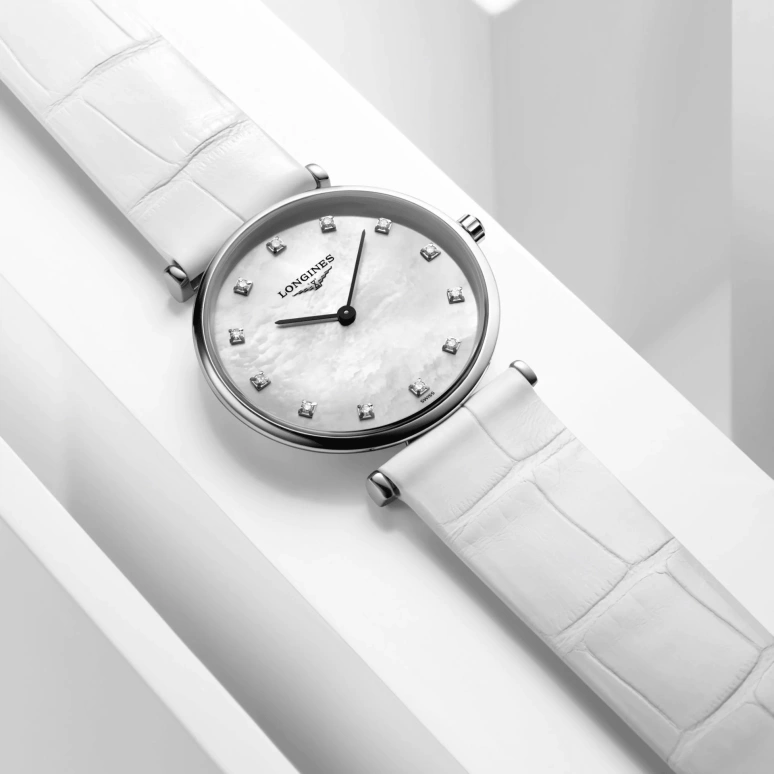 Longines,La Grande Classique 29mm,29mm,Stainless Steel,White,Quartz,In-house Caliber,Sapphire,L4,L4.512.4.87.0