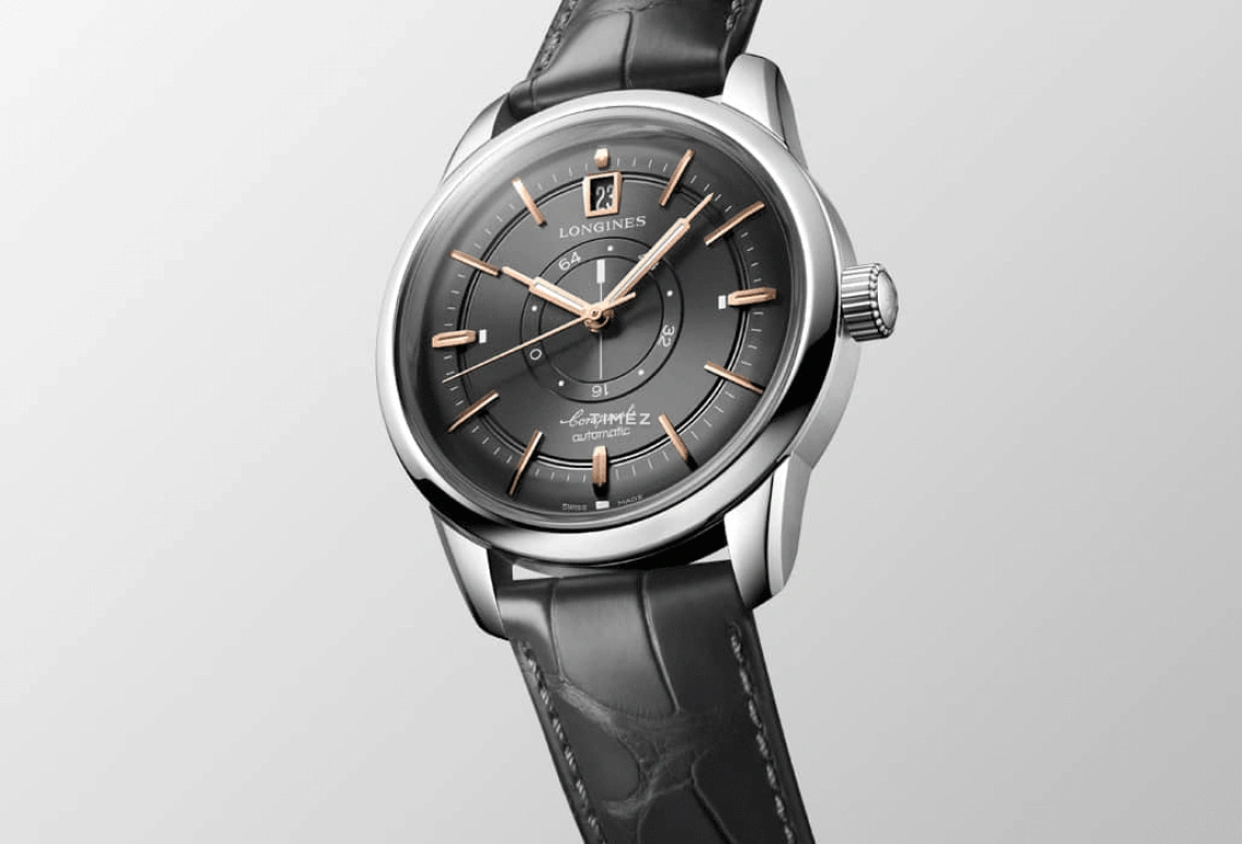 Longines,Conquest Heritage 38mm,38mm,Stainless Steel,Grey,Automatic,Day,Power Reserve Indicator,L1,L1.648.4.62.2