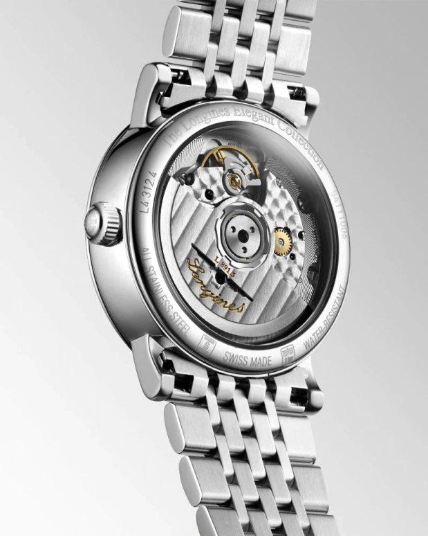 Longines,Elegant 34.50mm,34.50mm,Stainless Steel,White,Automatic,72hours,In-house Caliber,L4,L4.312.4.11.6