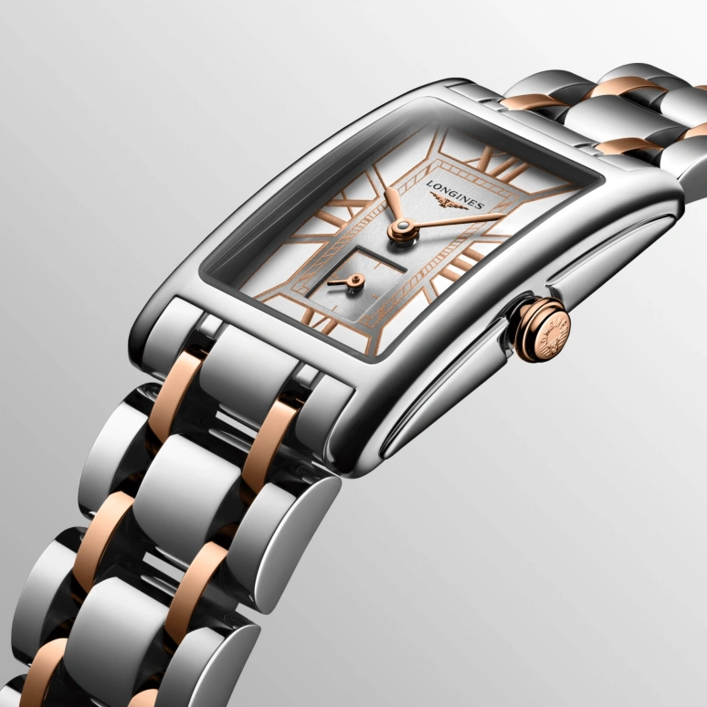 Longines,DolceVita 20.80mm,20.80mm,Pink Gold,Stainless Steel,White,Quartz,Day,26280hours,L5,L5.255.5.75.7