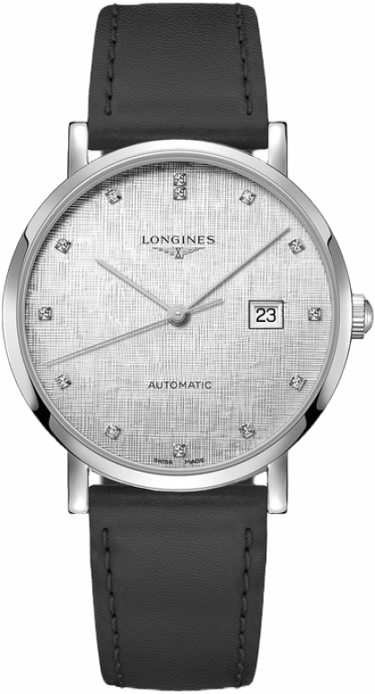 Longines,Elegant 41mm,41mm,Stainless Steel,Silver,Automatic,Date,64hours,L4,L4.911.4.77.2