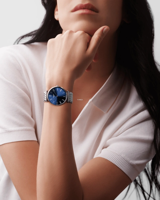 Longines,La Grande Classique 38mm,38mm,Stainless Steel,Blue,Quartz,In-house Caliber,Sapphire,Crystal Glass,L4,L4.866.4.94.C