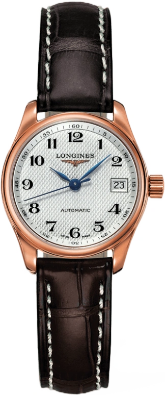 Longines,Master 25.50mm,25.50mm,Pink Gold,Silver,Automatic,Date,40hours,L2,L2.128.8.78.3
