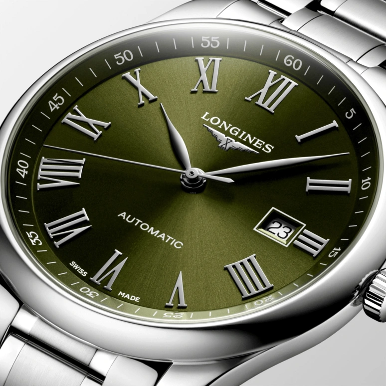 Longines,Master 42mm,42mm,Stainless Steel,Green,Automatic,Day,64hours,L2,L2.893.4.09.6