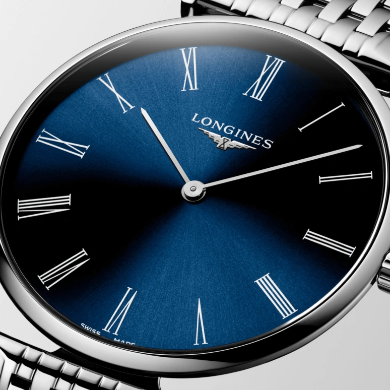 Longines,La Grande Classique 38mm,38mm,Stainless Steel,Blue,Quartz,In-house Caliber,Sapphire,Crystal Glass,L4,L4.866.4.94.C