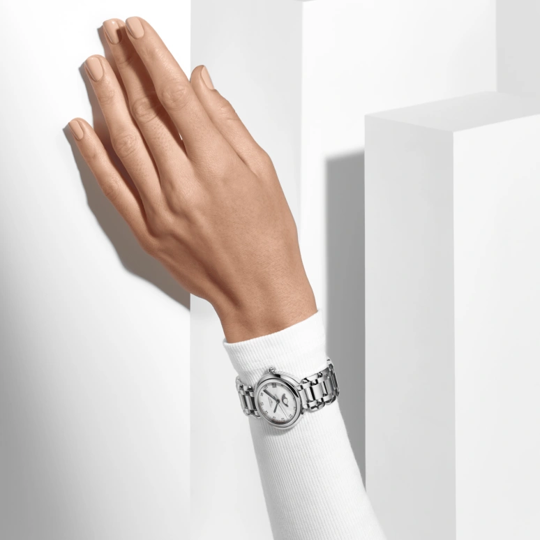 Longines,PrimaLuna 30.50mm,30.50mm,Stainless Steel,White,Quartz,Moonphase,Date,L8,L8.115.4.87.6