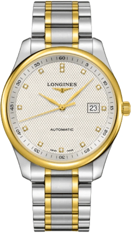 Longines,Master 42mm,42mm,Yellow Gold,Stainless Steel,Silver,Automatic,Date,64hours,L2,L2.893.5.97.7