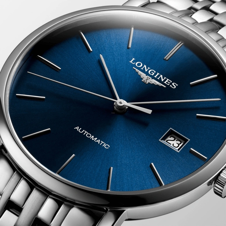 Longines,Elegant 39mm,39mm,Stainless Steel,Blue,Automatic,Day,65hours,L4,L4.910.4.92.6