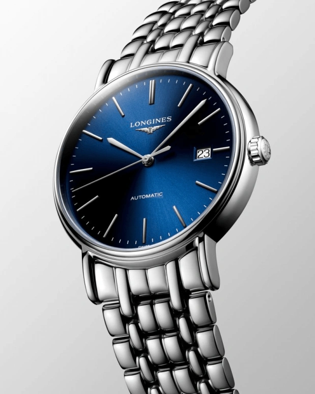 Longines,Presence 38.50mm,38.50mm,Stainless Steel,Blue,Automatic,Date,65hours,L4,L4.921.4.92.6