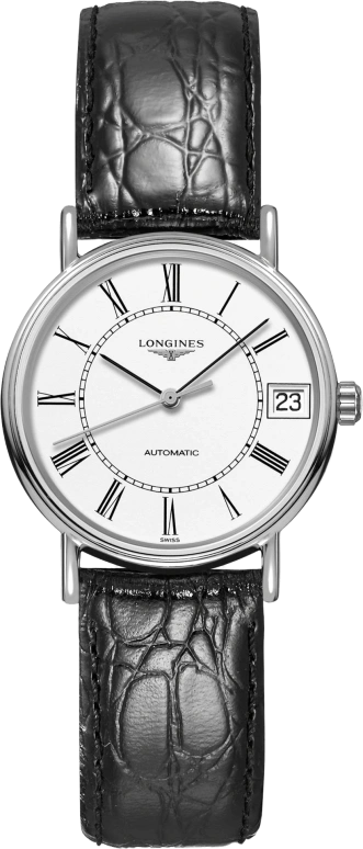 Longines,Presence 30mm,30mm,Stainless Steel,White,Automatic,Date,64hours,L4,L4.322.4.11.2