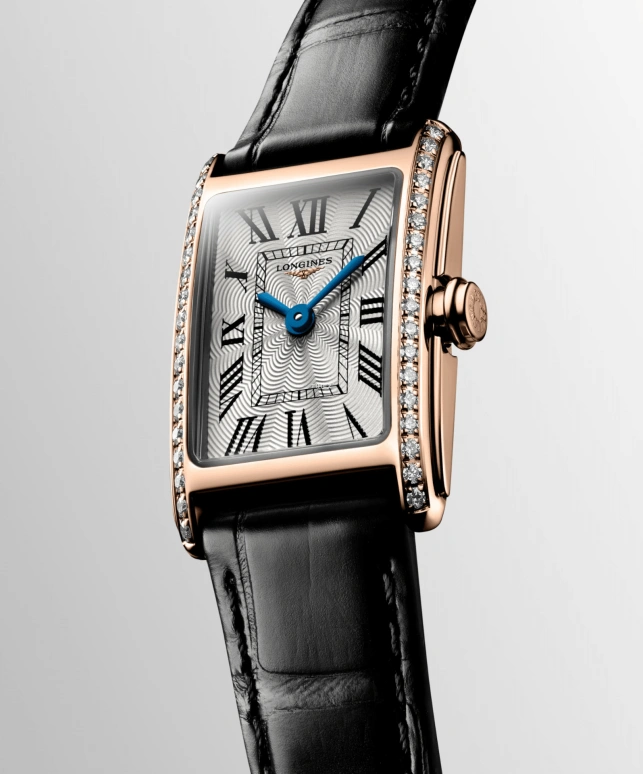 Longines,DolceVita 17.70x27mm,17.70x27mm,Pink Gold,Silver,Quartz,In-house Caliber,Sapphire,L5,L5.258.9.71.0