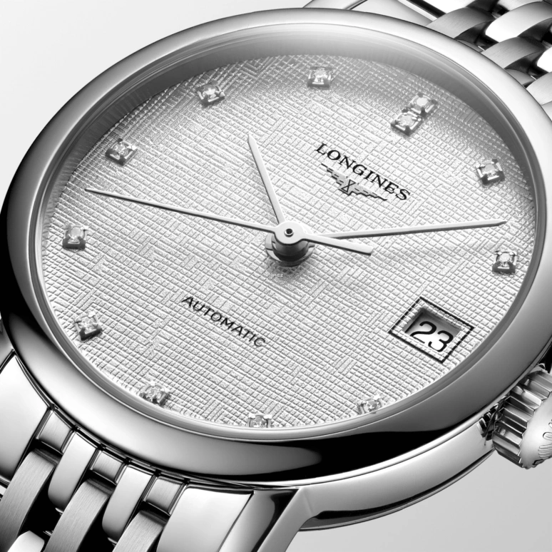 Longines,Elegant 25.50mm,25.50mm,Stainless Steel,Silver,Automatic,Day,40hours,L4,L4.309.4.79.6
