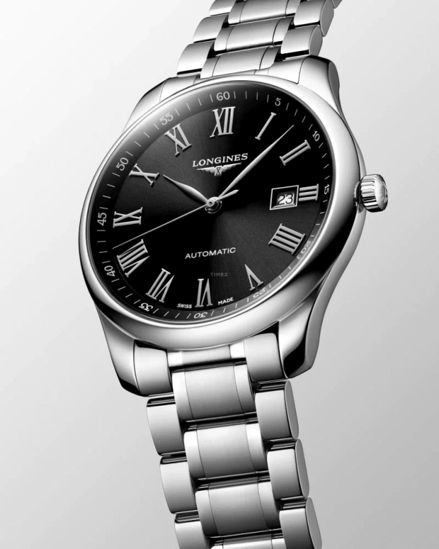 Longines,Master 42mm,42mm,Stainless Steel,Black,Automatic,Day,64hours,L2,L2.893.4.59.6