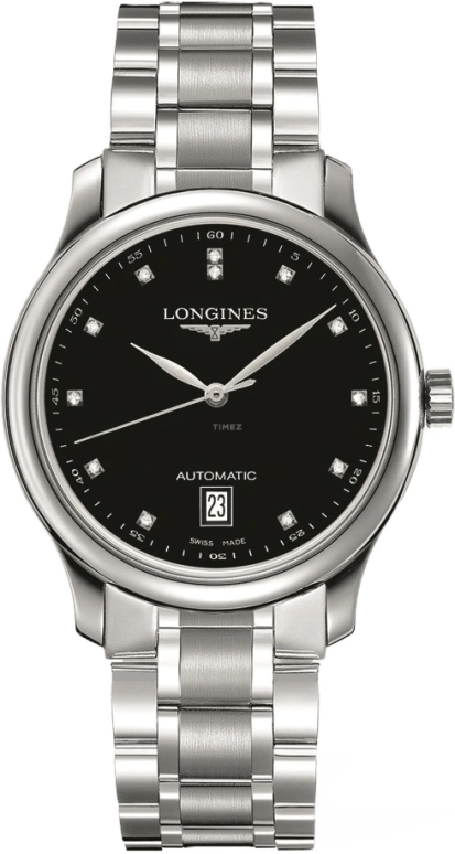 Longines,Master 38.50mm,38.50mm,Stainless Steel,Black,Automatic,Chronograph,Date,L2,L2.628.4.57.6