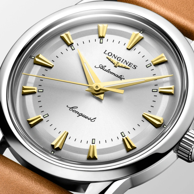 Longines,Conquest Heritage 38mm,38mm,Stainless Steel,Silver,Automatic,Anti-magnetic,72hours,L1,L1.649.4.72.2