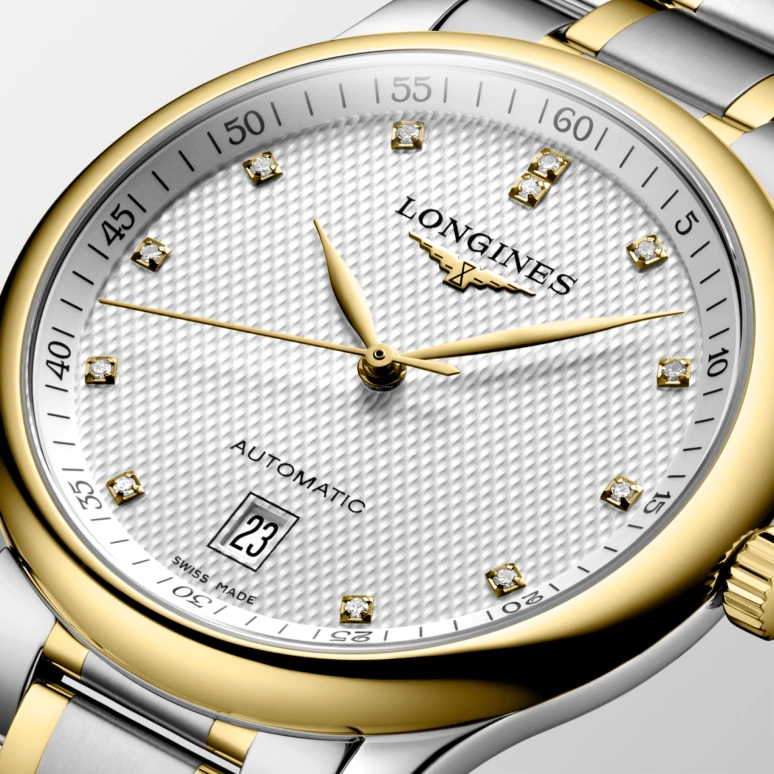 Longines,Master 38.50mm,38.50mm,Yellow Gold,Stainless Steel,Silver,Automatic,Chronograph,Date,L2,L2.628.5.77.7