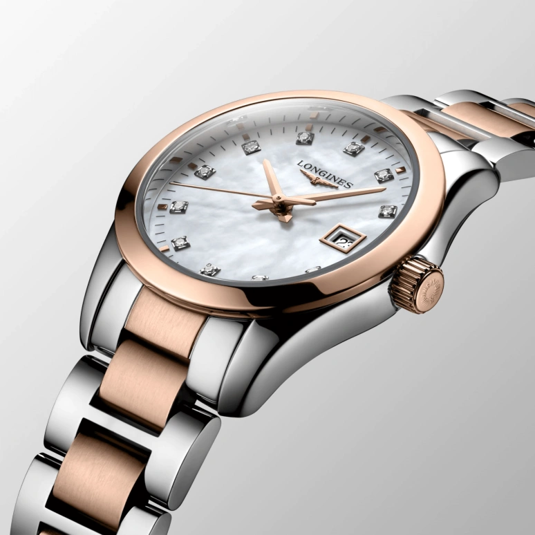 Longines,Conquest Classic 29.50mm,29.50mm,Stainless Steel,White,Quartz,Date,Jumping Minutes,L2,L2.286.3.87.7