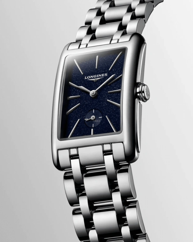Longines,Elegant 23.30x37mm,23.30x37mm,Stainless Steel,Blue,Quartz,26280hours,In-house Caliber,L5,L5.512.4.93.6