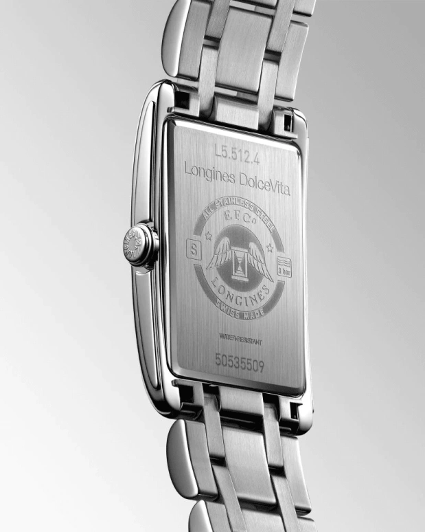 Longines,Elegant 23.30x37mm,23.30x37mm,Stainless Steel,Blue,Quartz,26280hours,In-house Caliber,L5,L5.512.4.93.6