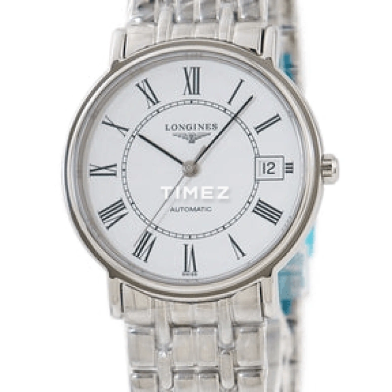 Longines,Presence 34.50mm,34.50mm,Stainless Steel,White,Automatic,Day,42hours,L4,L4.821.4.11.6