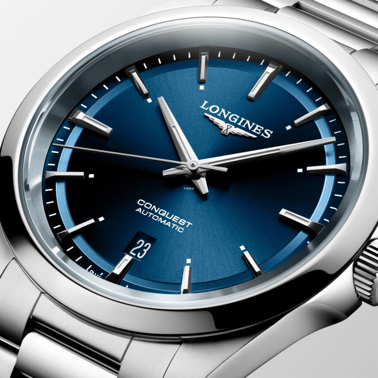 Longines,Conquest 41mm,41mm,Stainless Steel,Blue,Automatic,Day,72hours,L3,L3.830.4.92.6