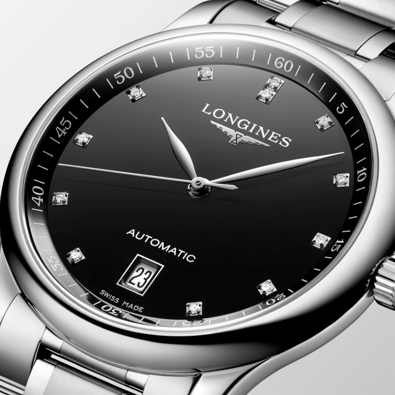 Longines,Master 38.50mm,38.50mm,Stainless Steel,Black,Automatic,Chronograph,Date,L2,L2.628.4.57.6
