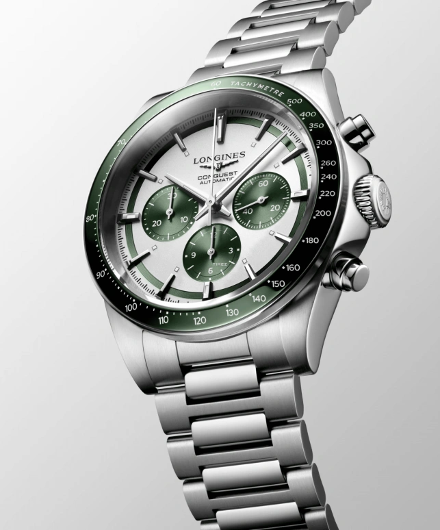 Longines,Conquest 42mm,42mm,Stainless Steel,Silver White,Automatic,Chronograph,Anti-magnetic,L3,L3.835.4.02.6
