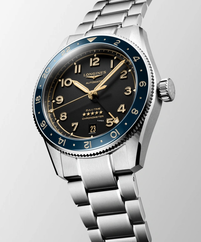 Longines,Spirit 39mm,39mm,Stainless Steel,Ceramic,Black,Automatic,Day,Dule Time,GMT,Anti-magnetic,65hours,In-house Caliber,L3,L3.802.4.60.6