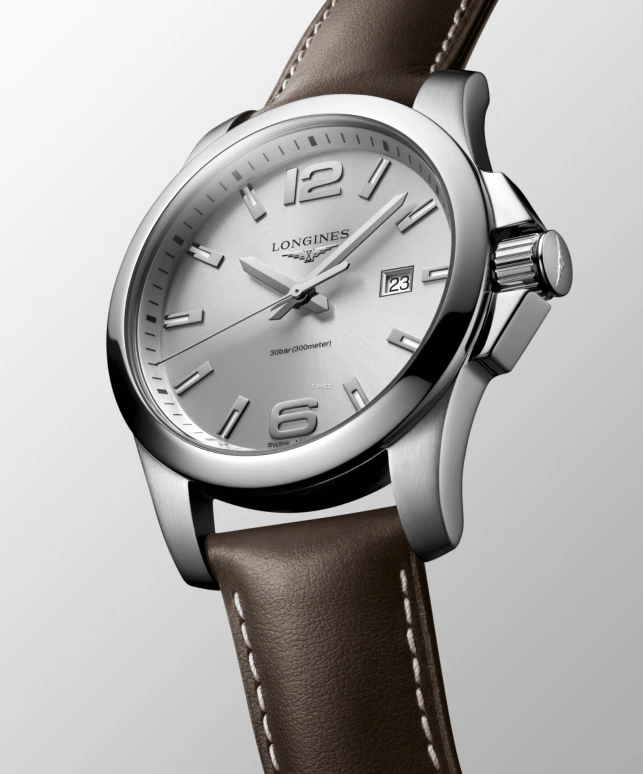 Longines,Conquest 43mm,43mm,Stainless Steel,Silver,Quartz,Day,26280hours,L3,L3.760.4.76.5