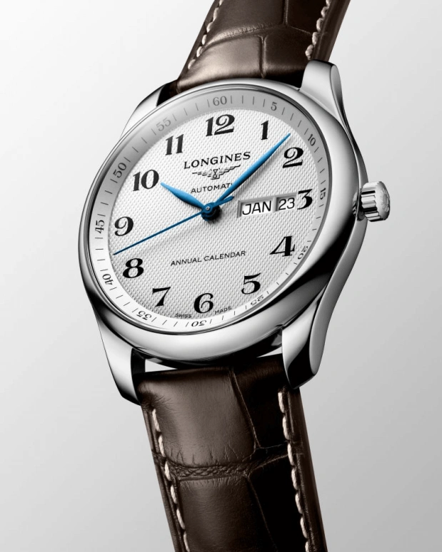 Longines,Master 40mm,40mm,Stainless Steel,Silver,Automatic,Annual Calendar,Month,Date,L2,L2.910.4.78.3