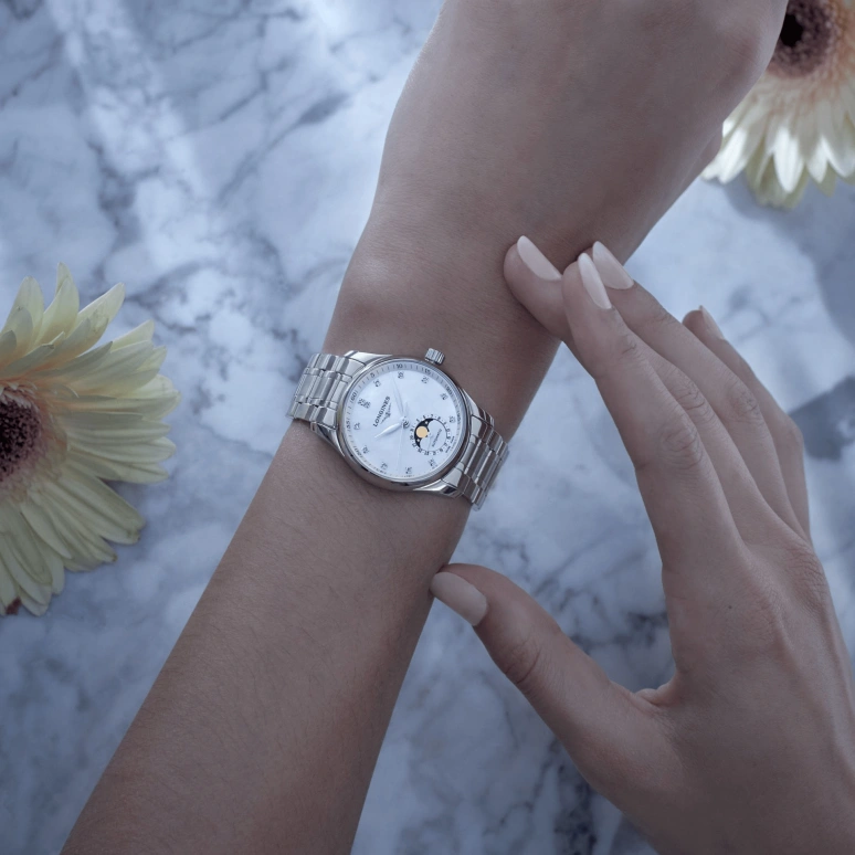 Longines,Master 34mm,34mm,Stainless Steel,White,Automatic,Moonphase,Date,L2,L2.409.4.87.6