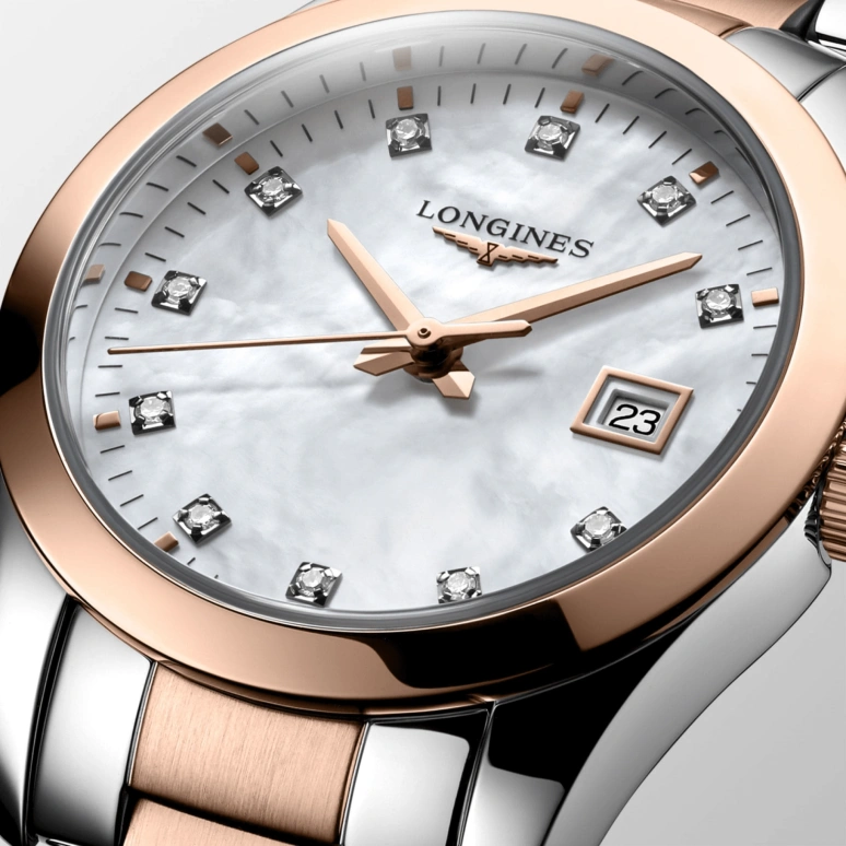 Longines,Conquest Classic 29.50mm,29.50mm,Stainless Steel,White,Quartz,Date,Jumping Minutes,L2,L2.286.3.87.7